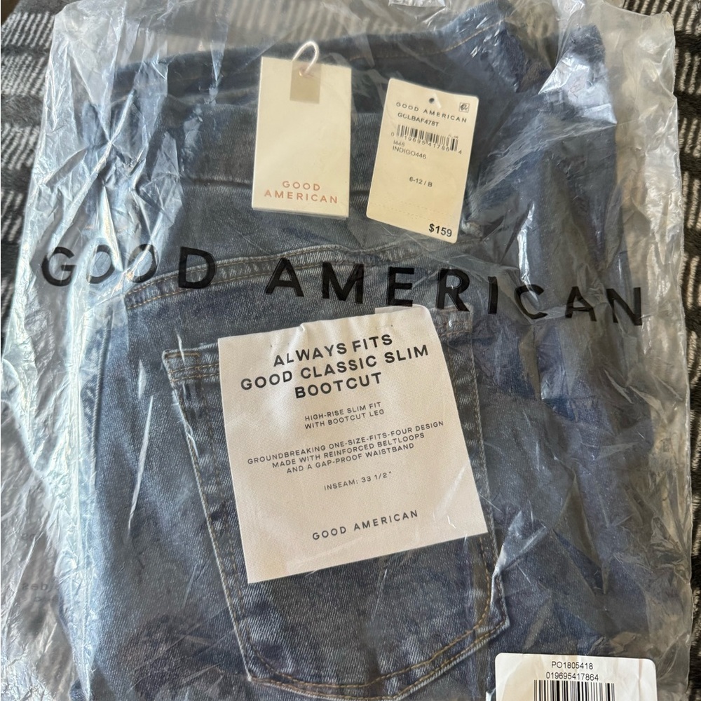 Good American Men's Classic Blue Bootcut Jeans